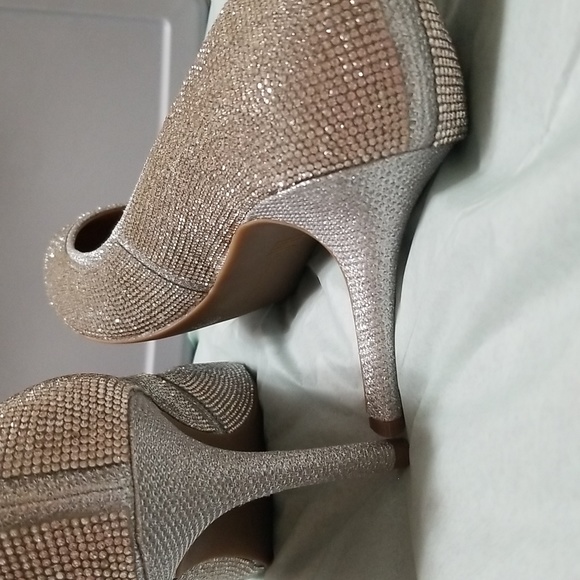 International Concepts Rhinestone Crystal & Glitter Heels Size 10 - Picture 5 of 5